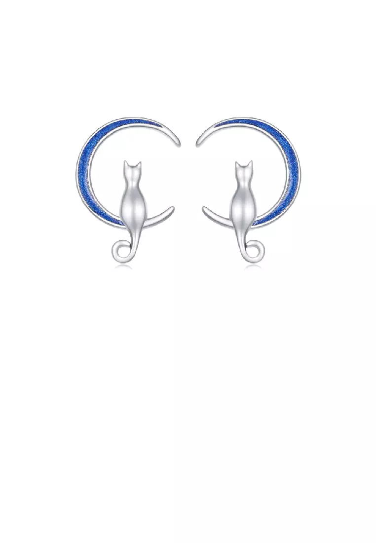 Cat moon clearance earrings