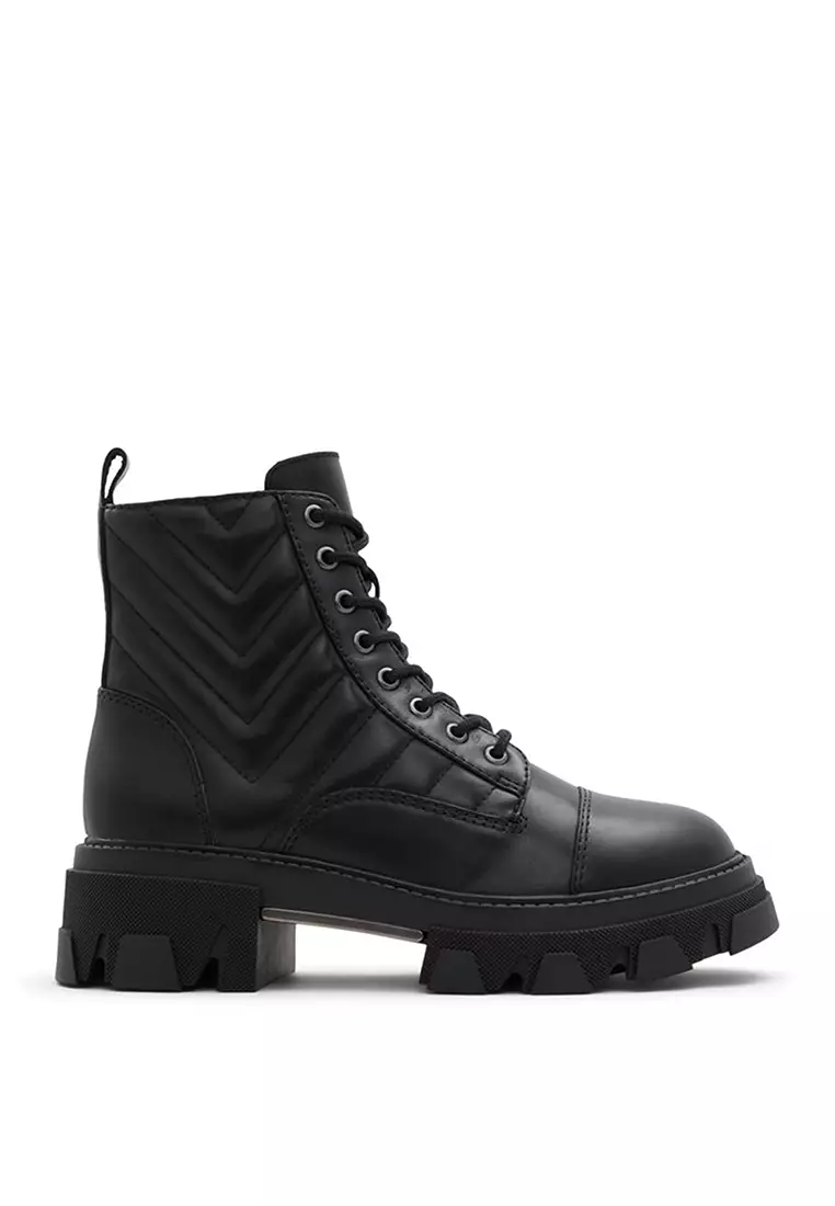Aldo leather flat ankle boots top