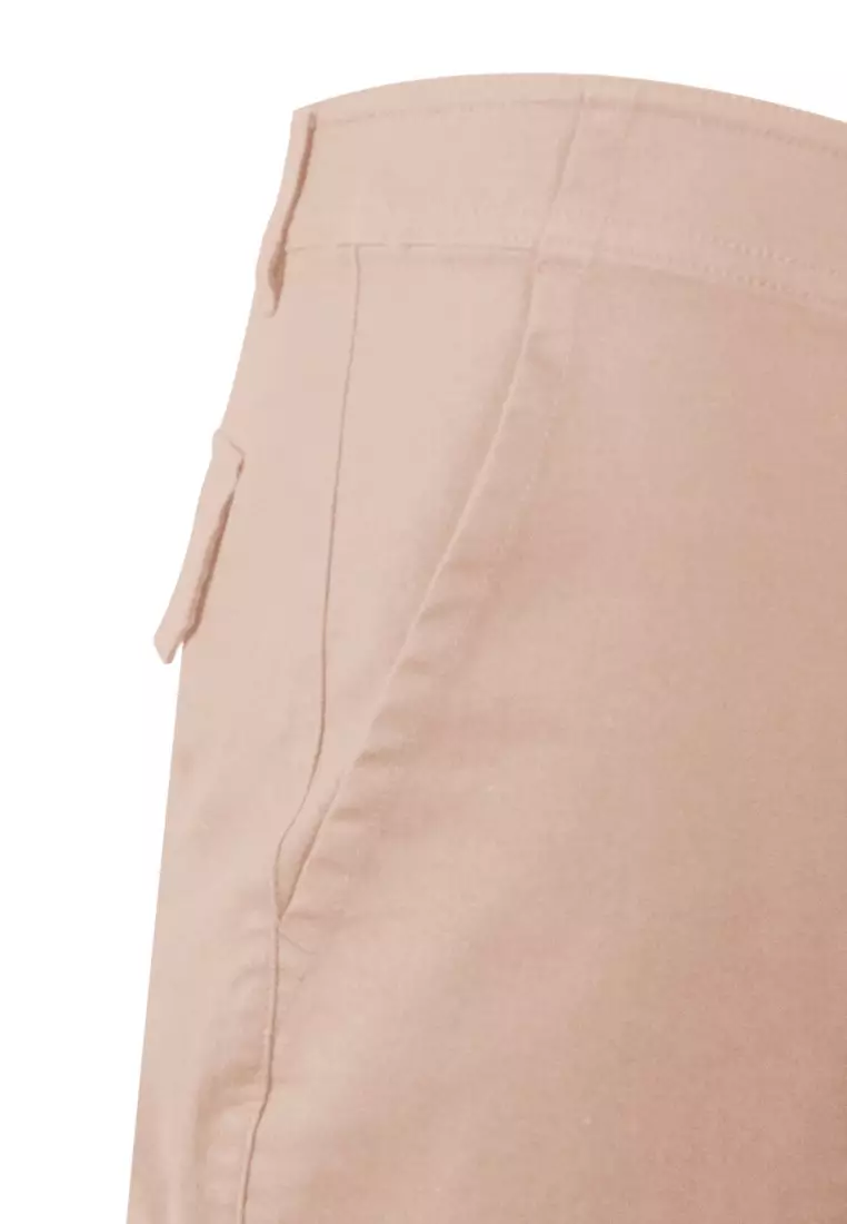 3Second Women's Cargo Pants Tasya High Waist Cotton Stretch C080823