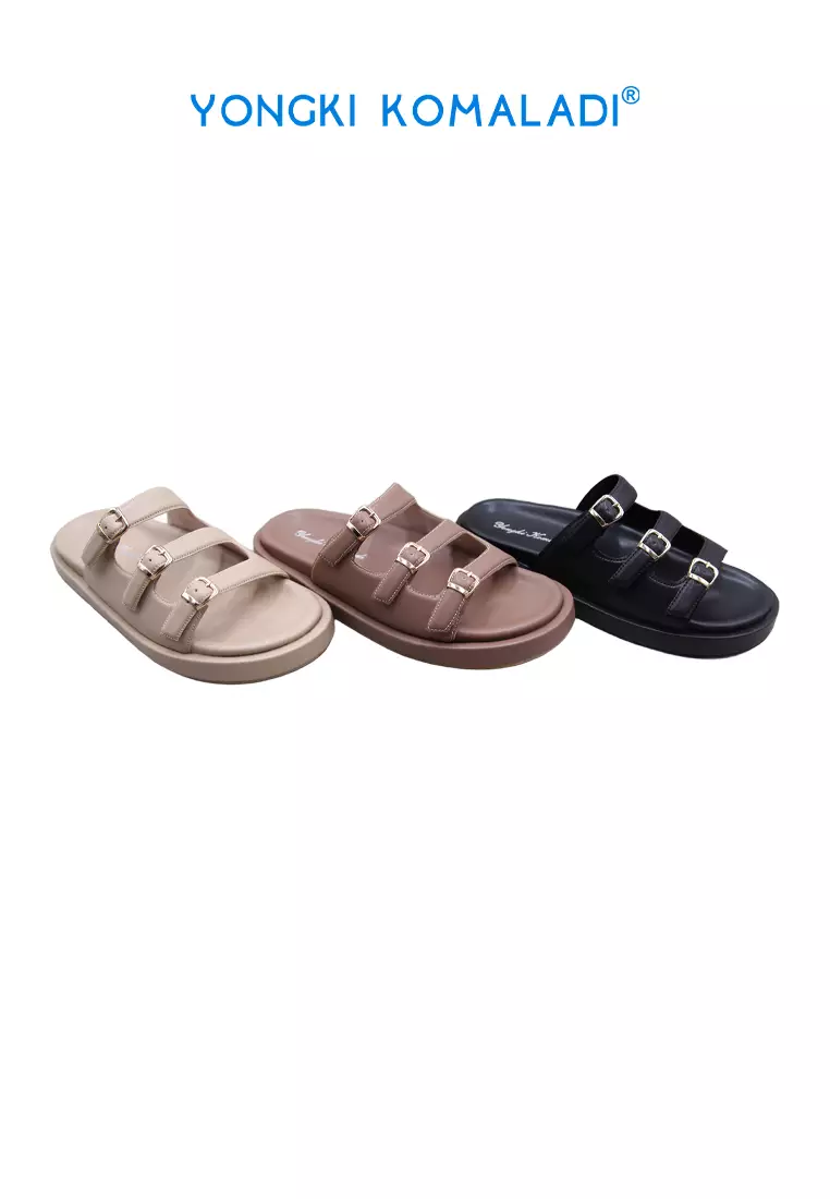 YONGKI KOMALADI SANDAL WANITA OL-KVN4690-24 MOCCA