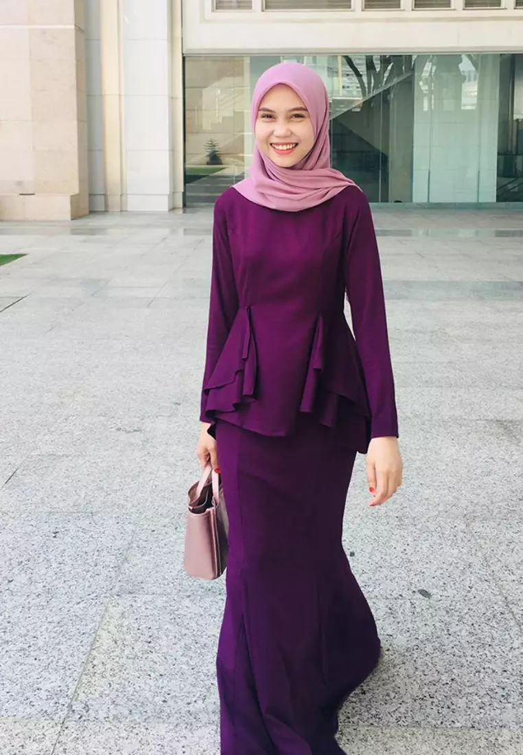 Lora Peplum in Dark Purple