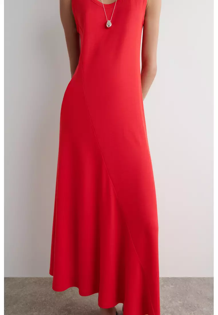 Buy COS ASYMMETRIC JERSEY MIDI DRESS 2026 Online | ZALORA