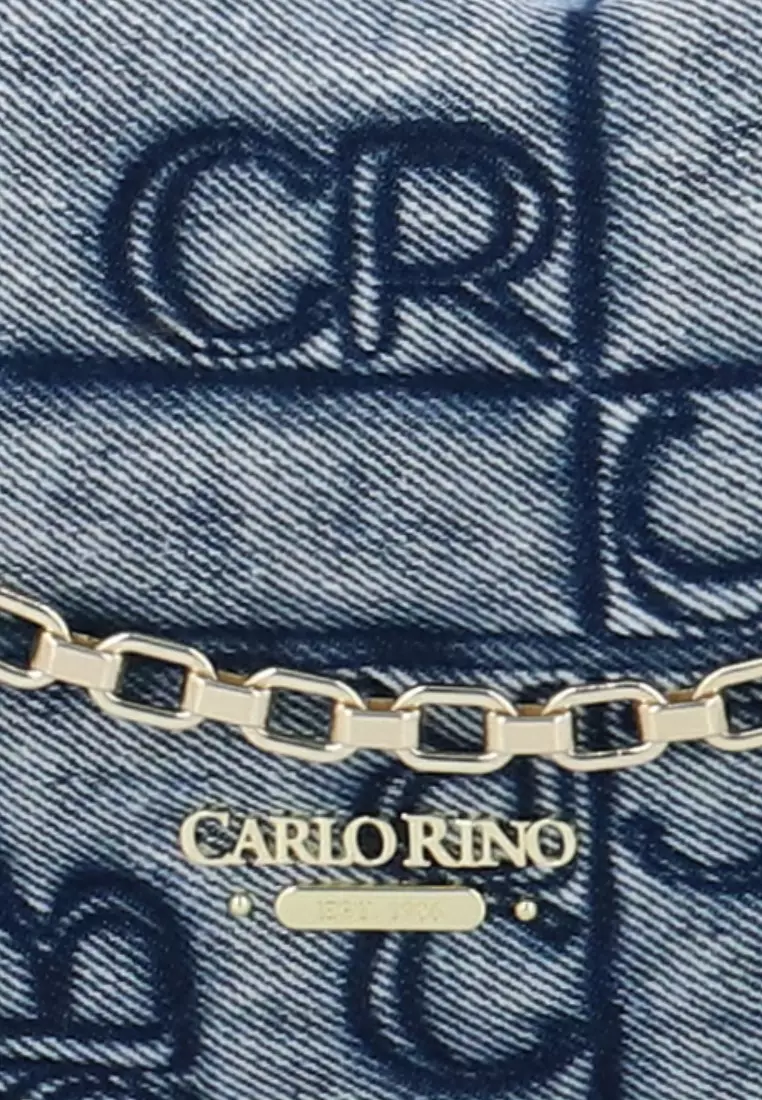 Carlo GEO Denim Soft Case Bag - Dark Blue