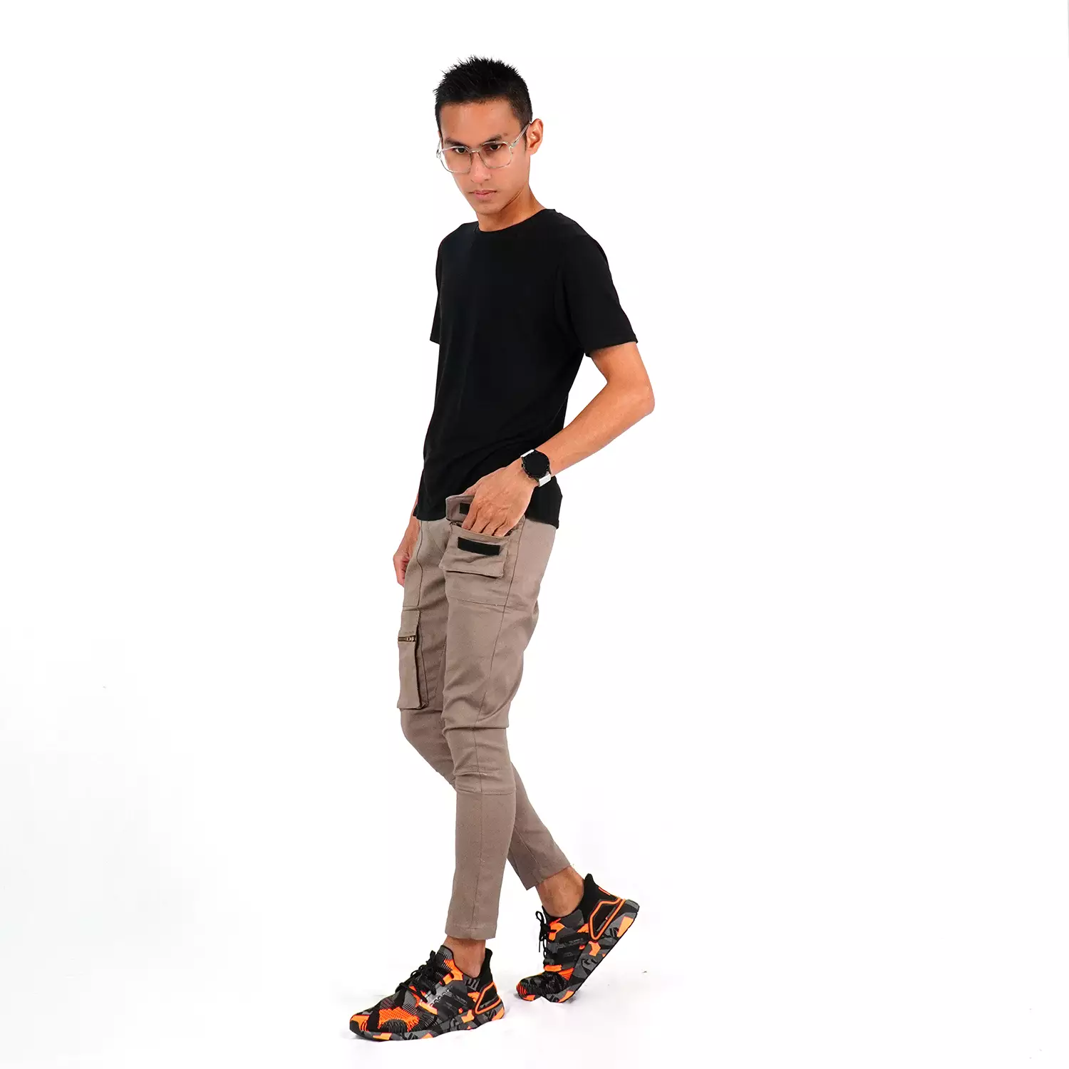 OKECHUKU Jose Celana Chino Pria Celana Panjang Pria Skinny Cargo Pria