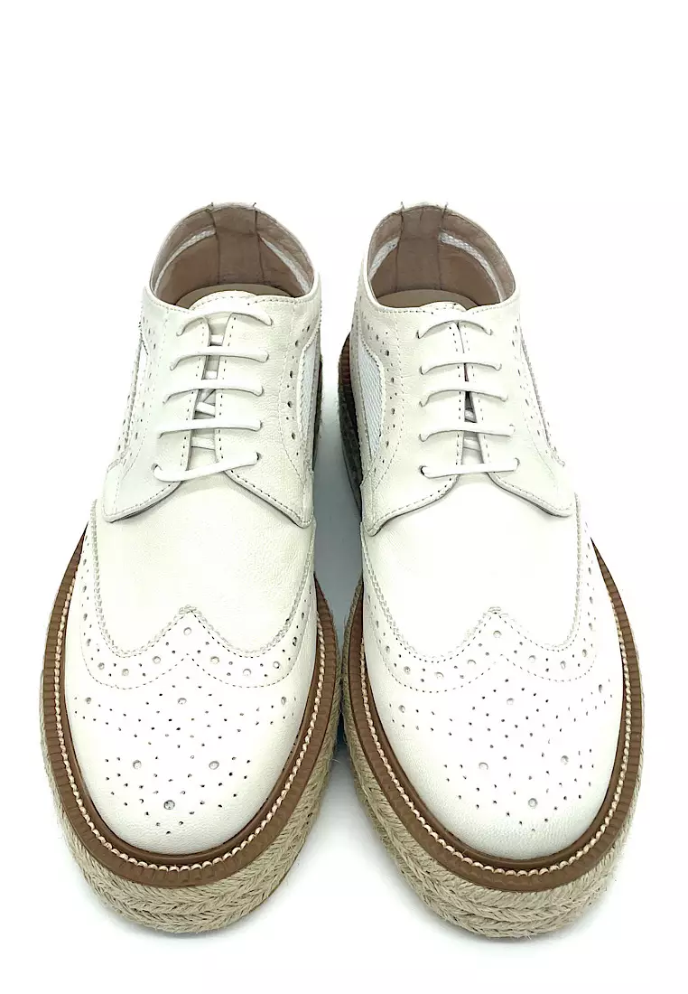 White platform oxford on sale shoes