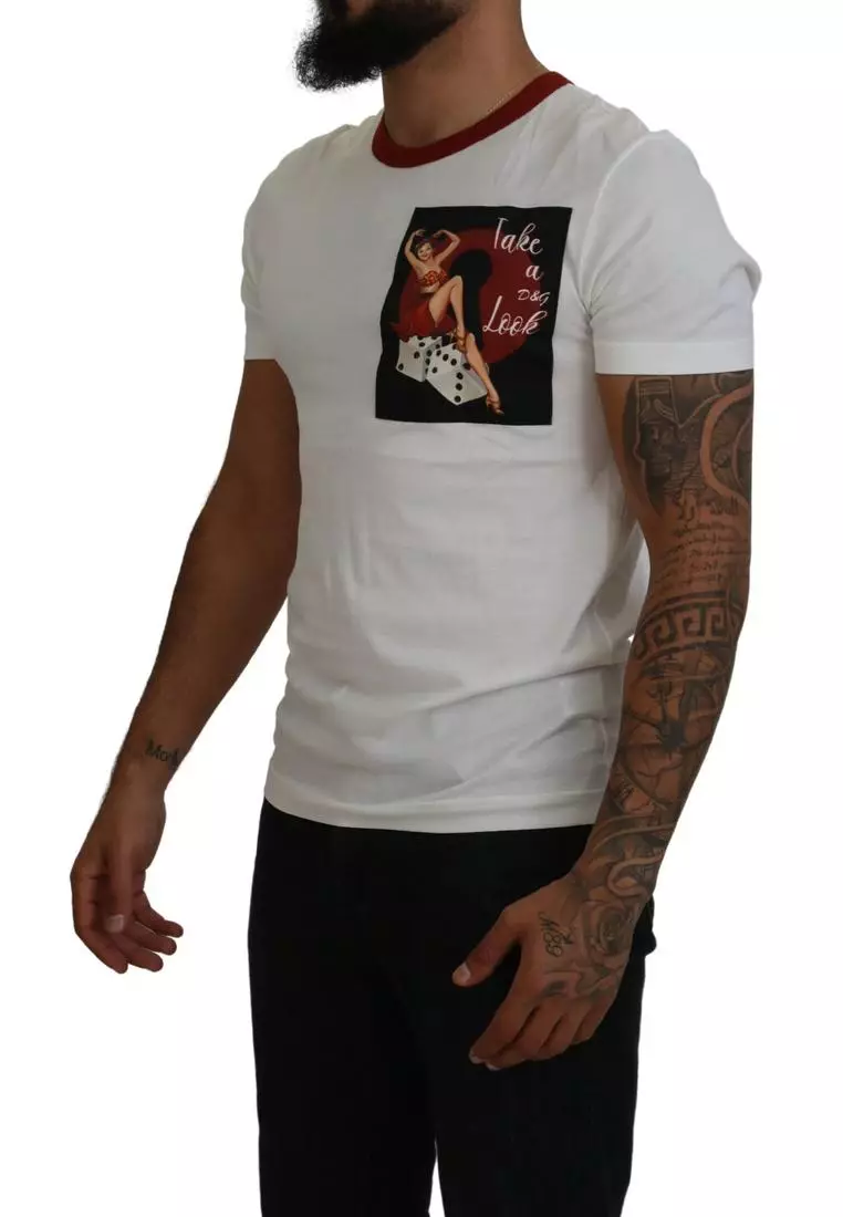 Buy Dolce Gabbana Dolce Gabbana Cotton White Logo Print