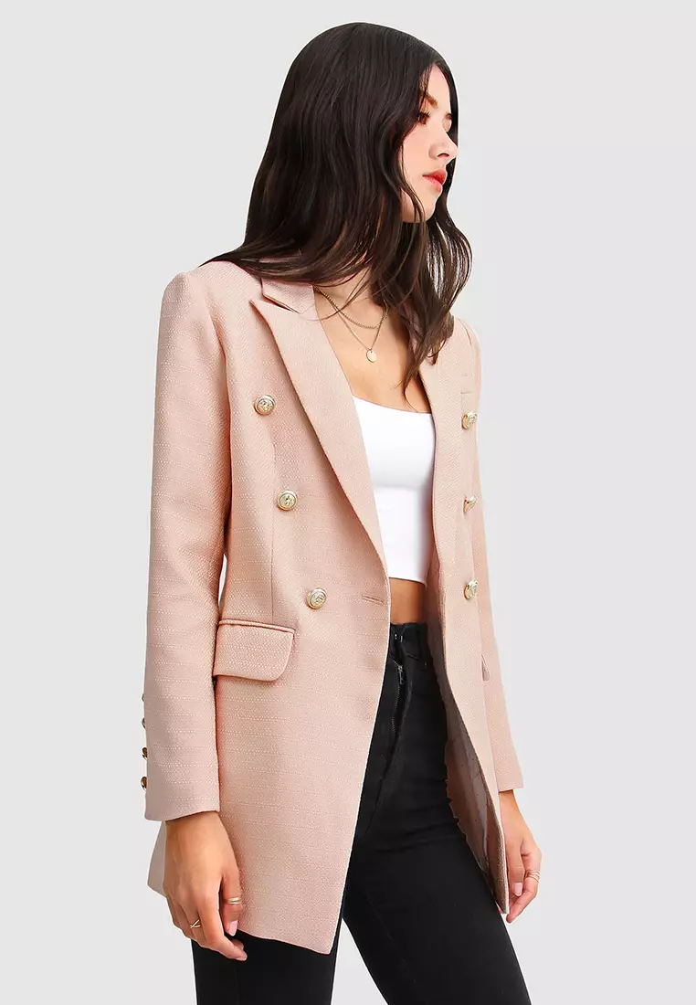 Princess Polina Textured Weave Blazer