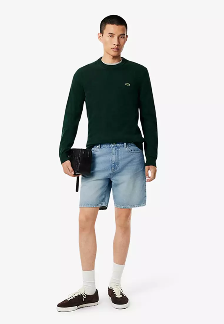 Straight Fit Denim Bermuda Shorts