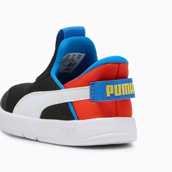 Puma Courtflex V3 Sliptech Inf - Sepatu Anak Laki-laki (Hitam)