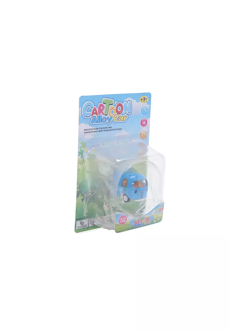 Mainan Anak Mobil Cartoon Alloy Pull Back Car Biru Type F
