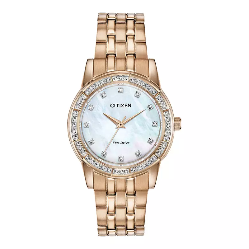Jual Citizen Jam Tangan Wanita Citizen Eco-Drive EM0773-54D Silhouette Crystal Mother of Pearl Dial Rose Gold Stainless Steel Strap Original 2023 | ZALORA Indonesia ®