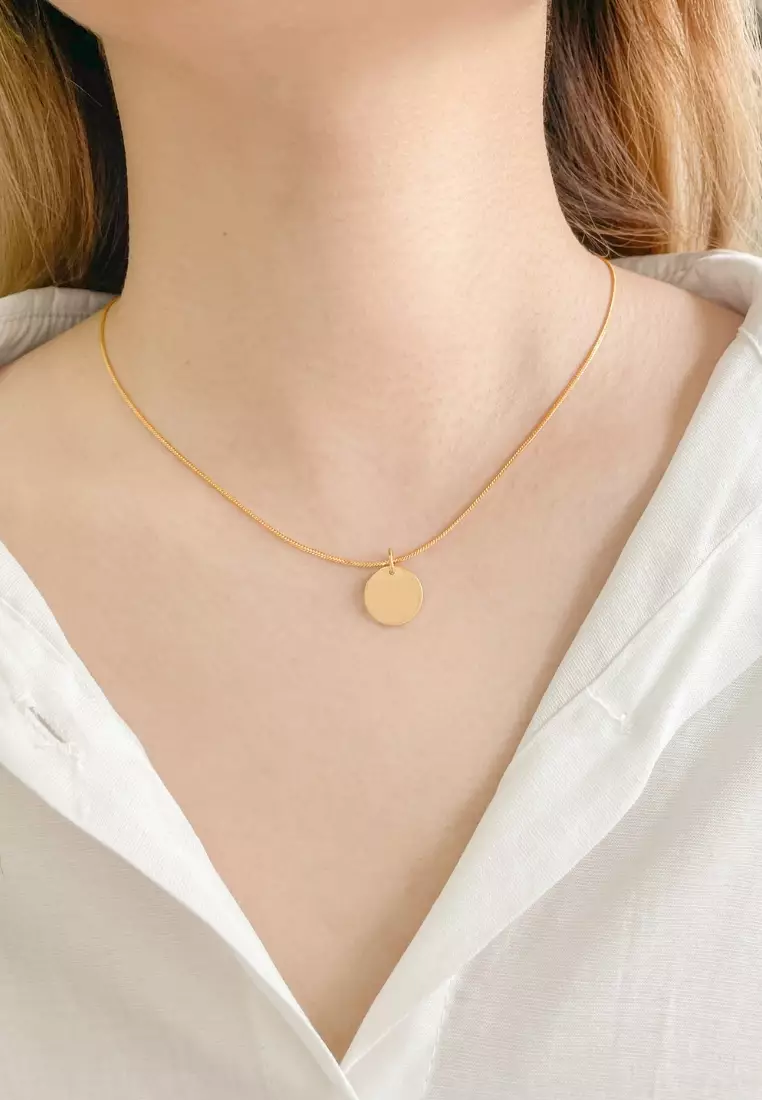 Buy Mistgold Personalised Medallion Pendant in 916 Gold 2024