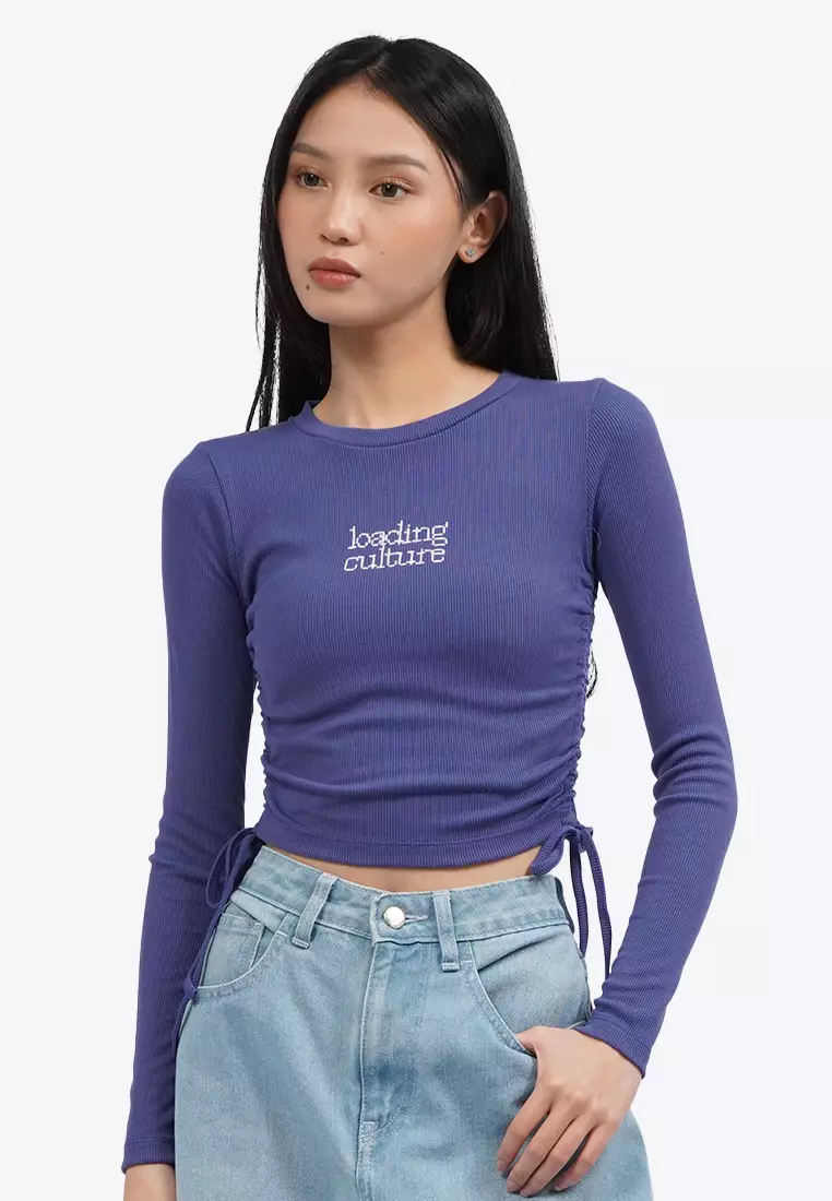 Long Sleeve Top with Side Drawstring