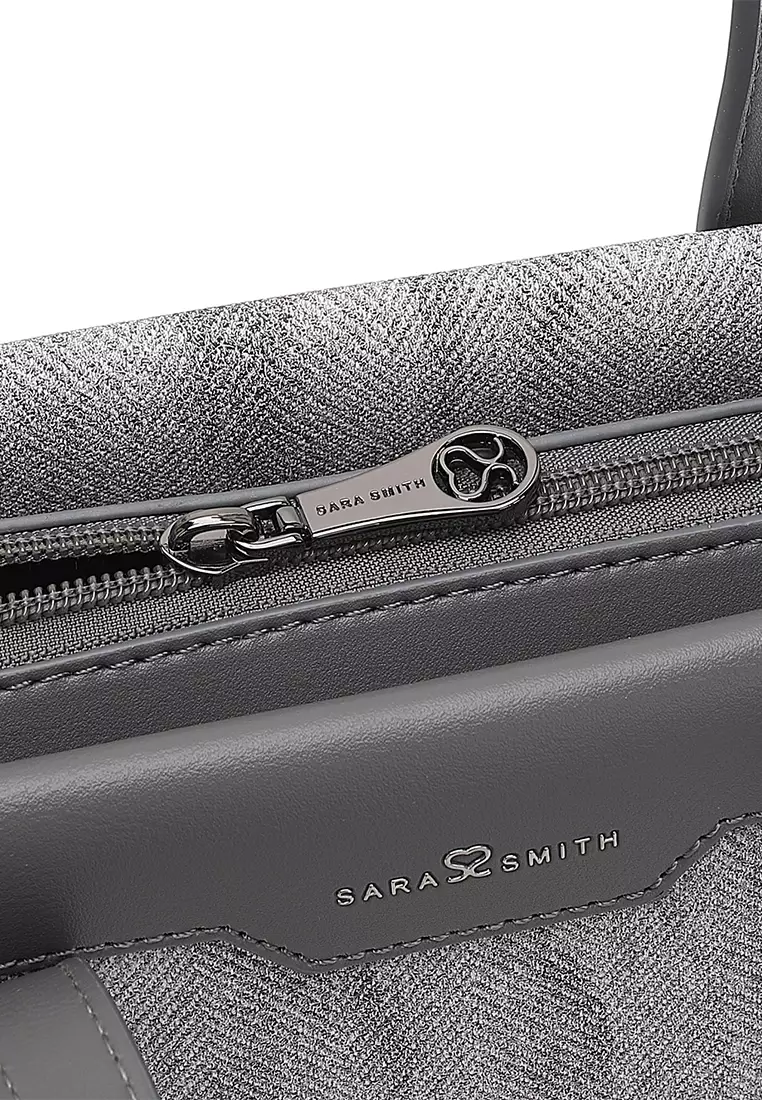 Women's Top Handle Bag / Sling Bag / Crossbody Bag / Shoulder Bag (Tas Tangan Wanita / Tas Selempang Wanita / Tas Bahu Wanita) - Abu-Abu