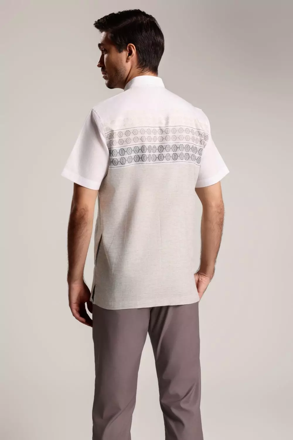 MOC Kemeja Koko Lengan Pendek Pria Nassir - Olive