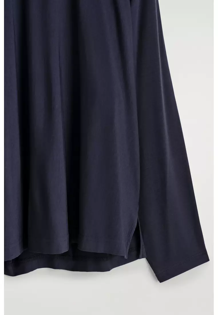 FLUID JERSEY LONG-SLEEVED TOP