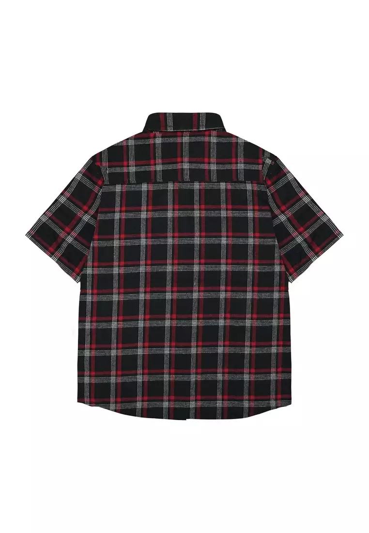 Greenlight Men's Flannel Plaid Shirt Short Sleeve Regular Fit Creo OL-C030225