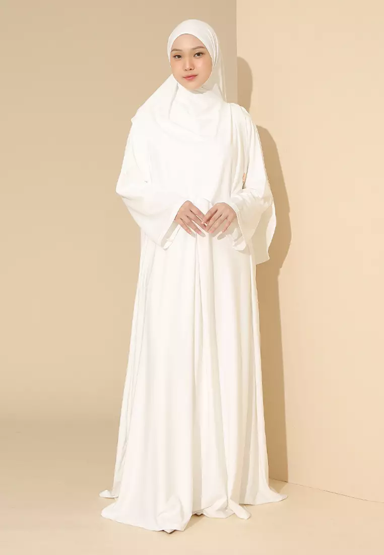 Sadiqa Abaya Set Broken White