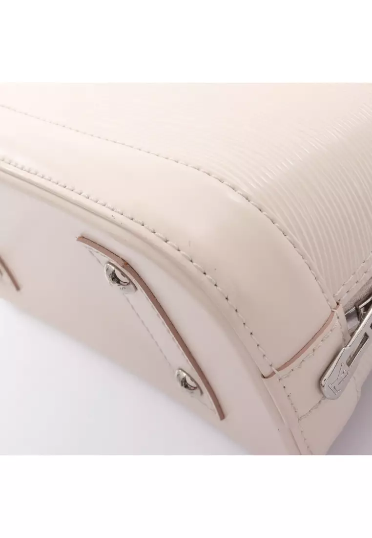 Pre-Loved Louis Vuitton Alma BB Epi Quartz Handbag leather ivory 2WAY