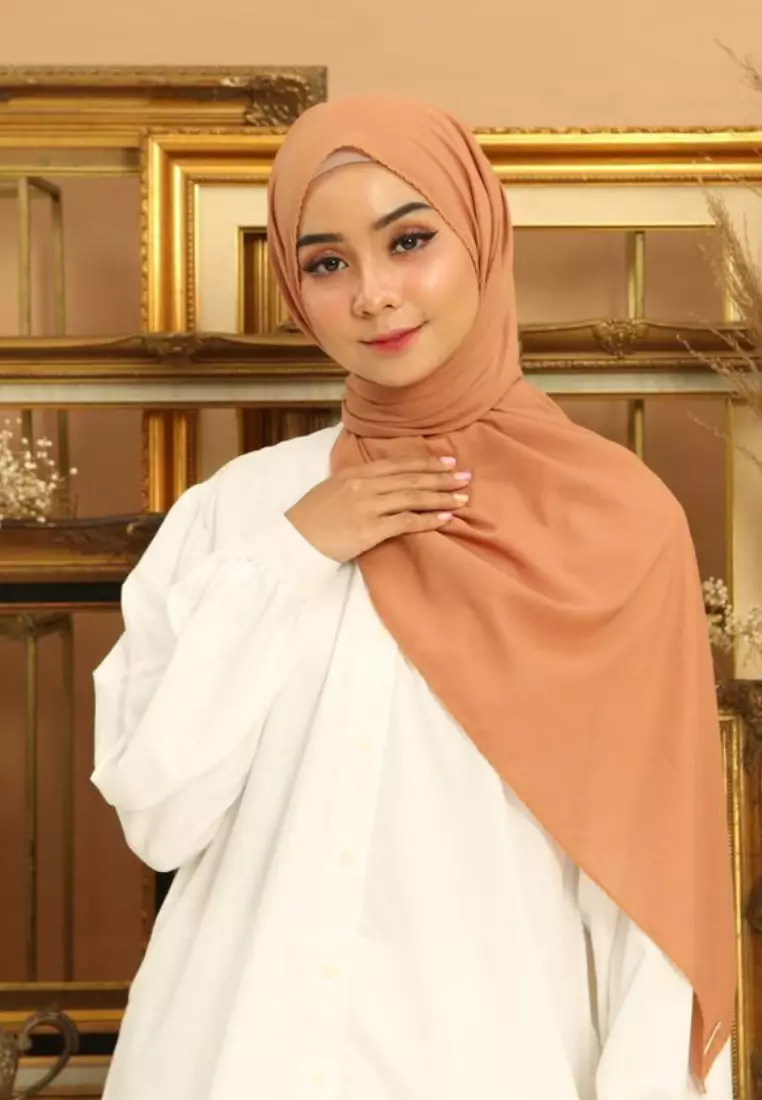 Embroidery Signature Shawl Terracota