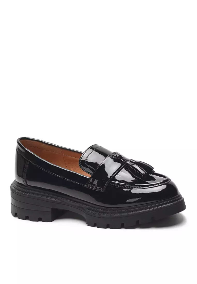 Full deals patent loafers