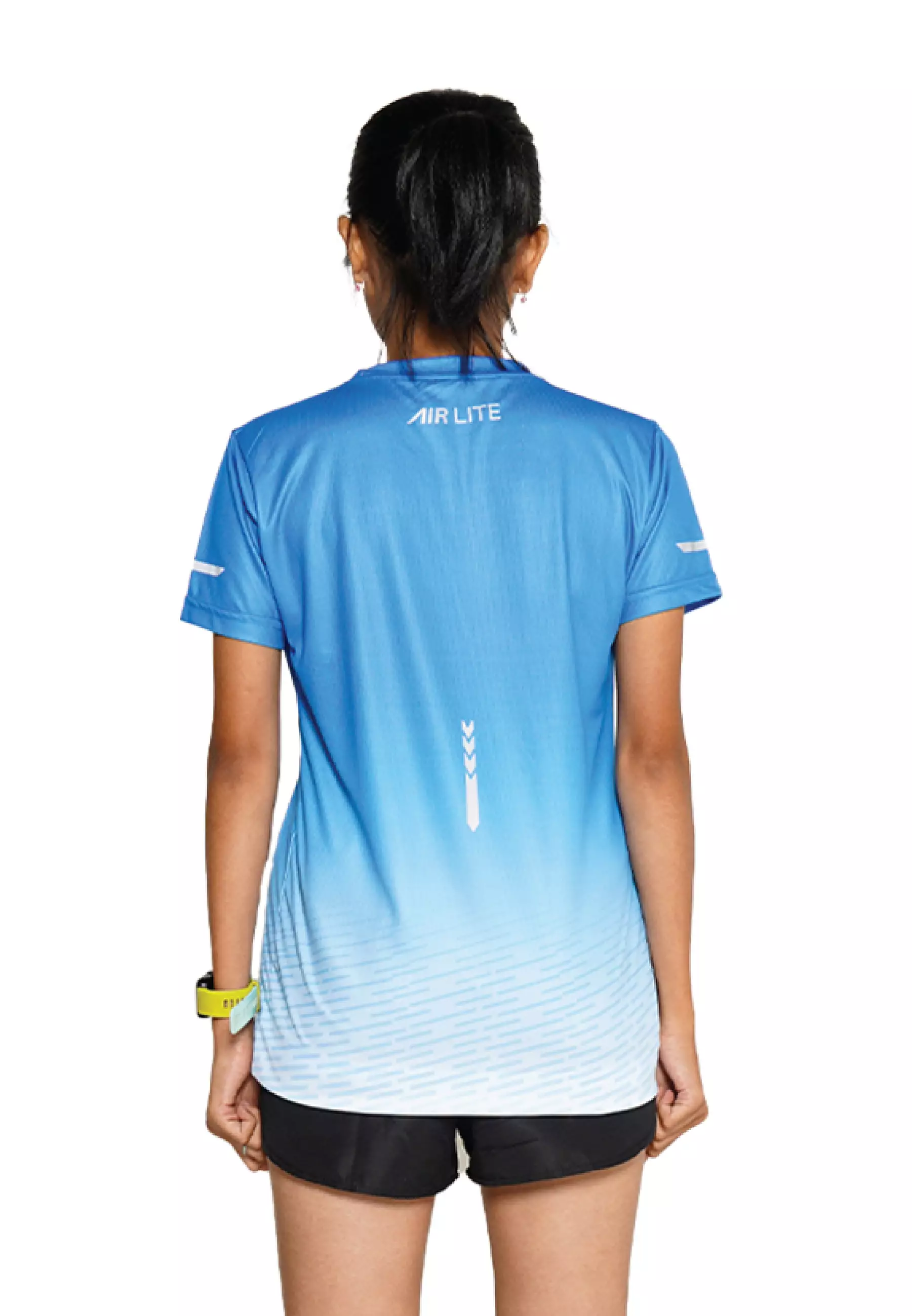Tiento Baju Lari Ringan Jersey Running Anti UV Wanita Dry Fit Lengan Pendek Airlite Milkyblue