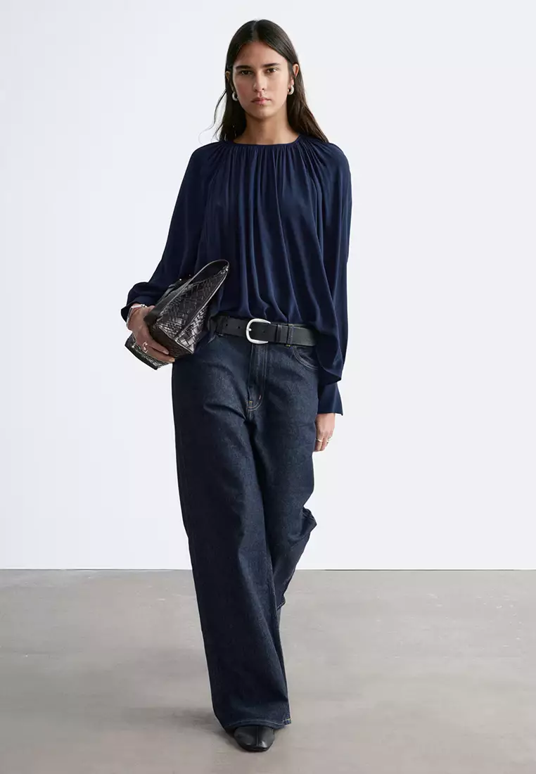 Balloon-Sleeve Blouse