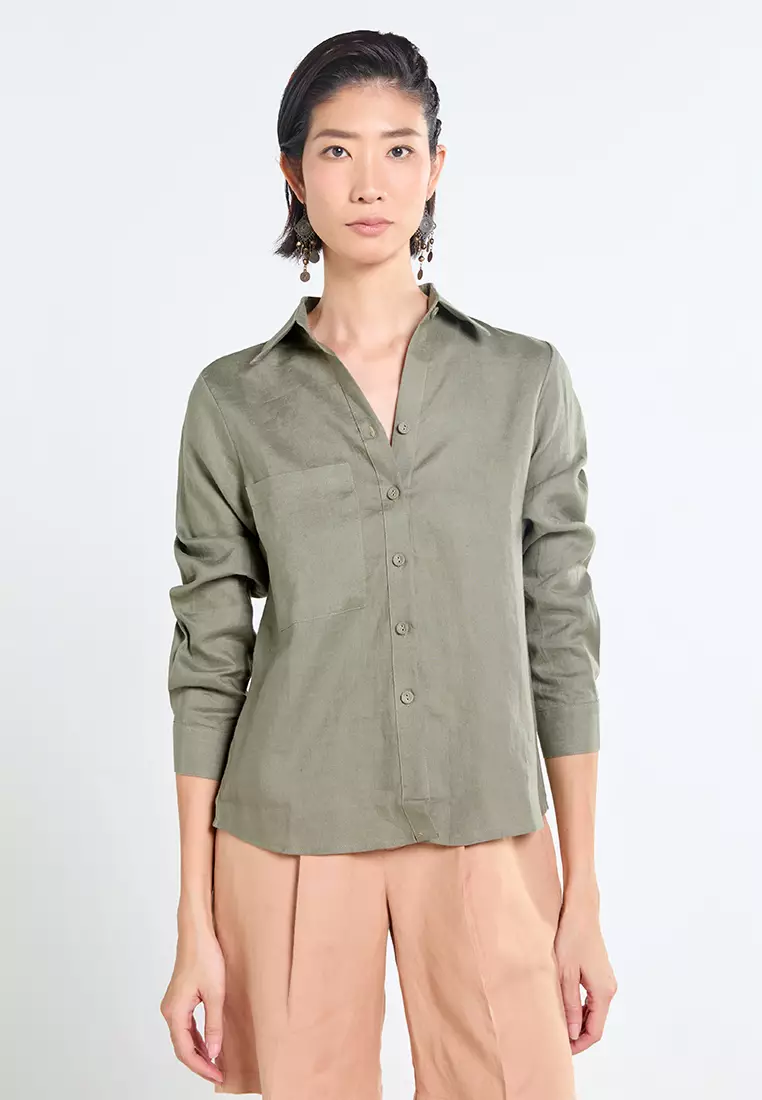 Casual Workwear Linen Shirt