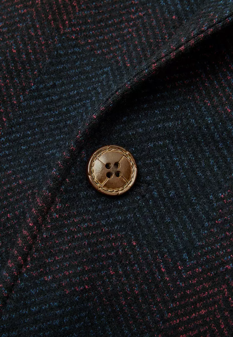 Leather Trimmed Coat