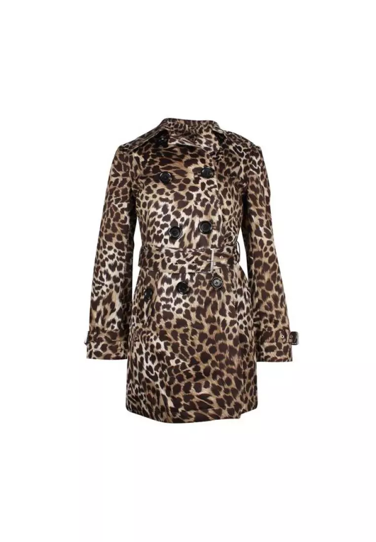 Michael kors leopard coat clearance