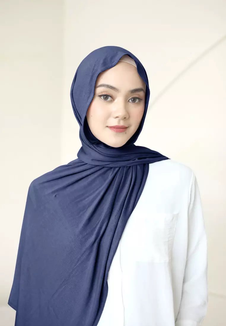 Pashmina Meleyot Basic Tencel Premium - Royal Blue