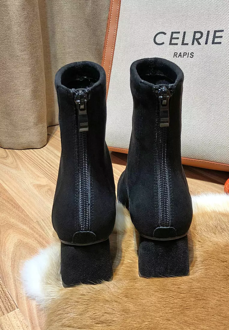 Synthetic Suede Mid Ankle Boots 2150-3
