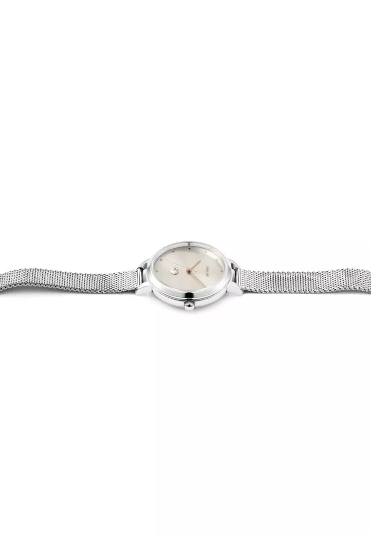 [Sustainable Watch] Oui & Me Petite Amourette Quartz Watch Silver Metal Band Strap ME010140
