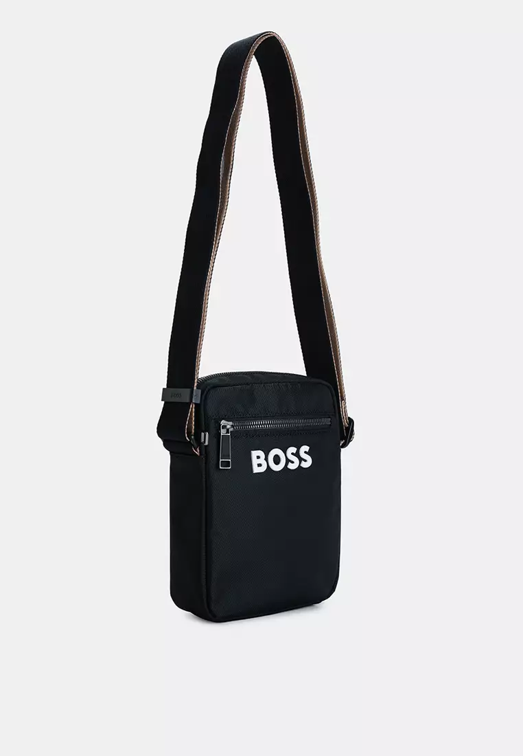 Raised Logo Structured Crossbody Bag - BOSS Mainline