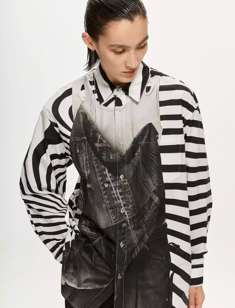 JNBY Women's Printed Loose Long-Sleeve Shirt