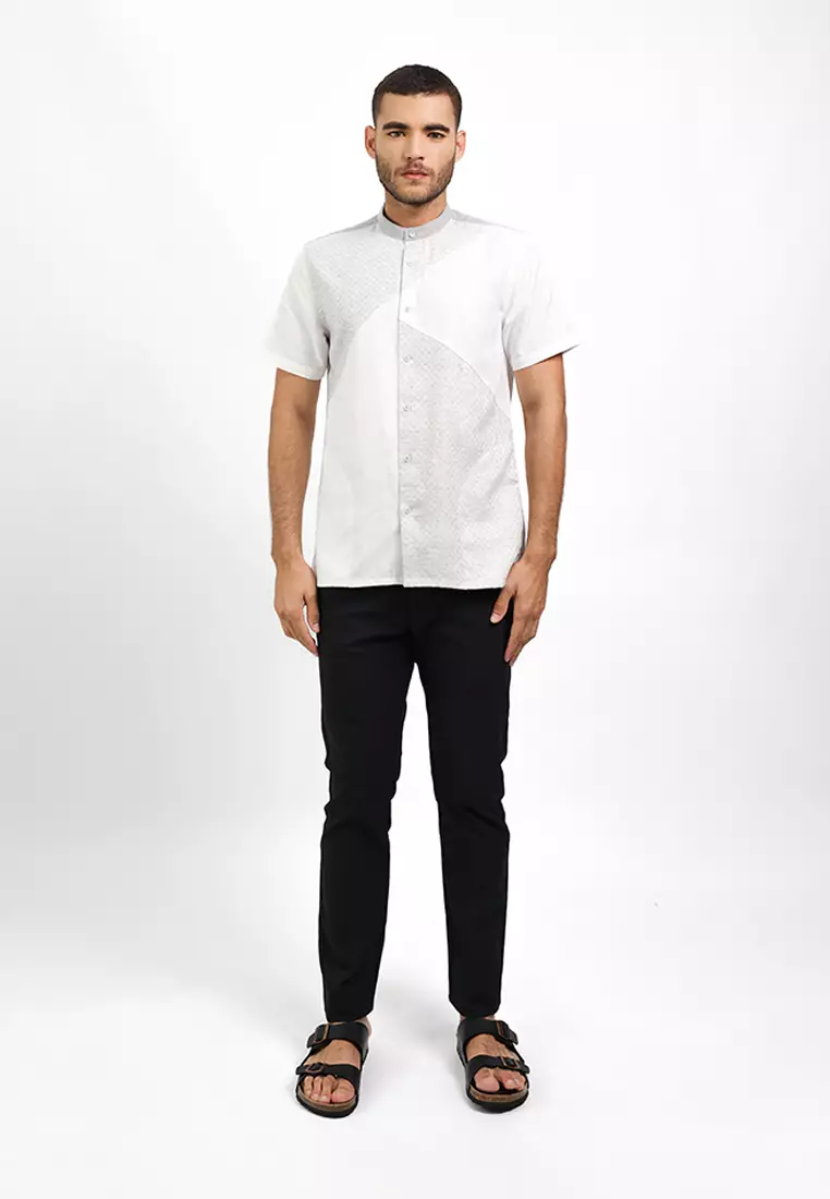 MOC Kemeja Koko Lengan Pendek Pria HAMKA - WHITE