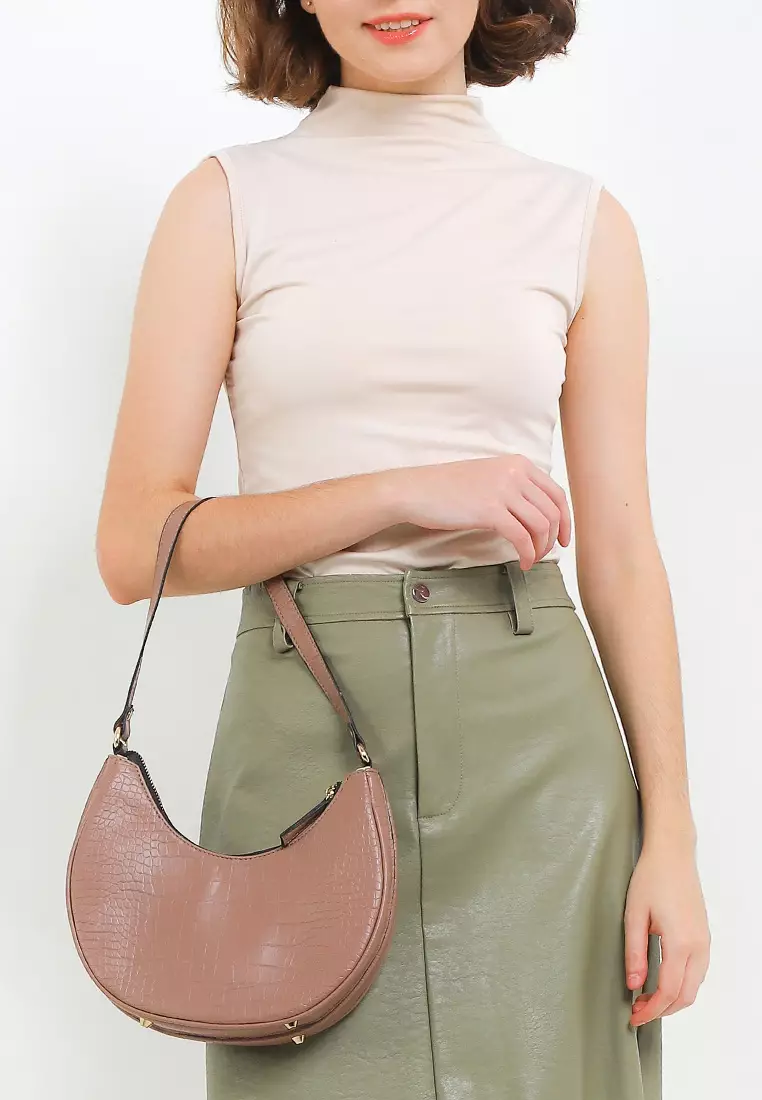Luna Shoulder Bag Tas Bahu Wanita denganÂ KulitÂ Croco