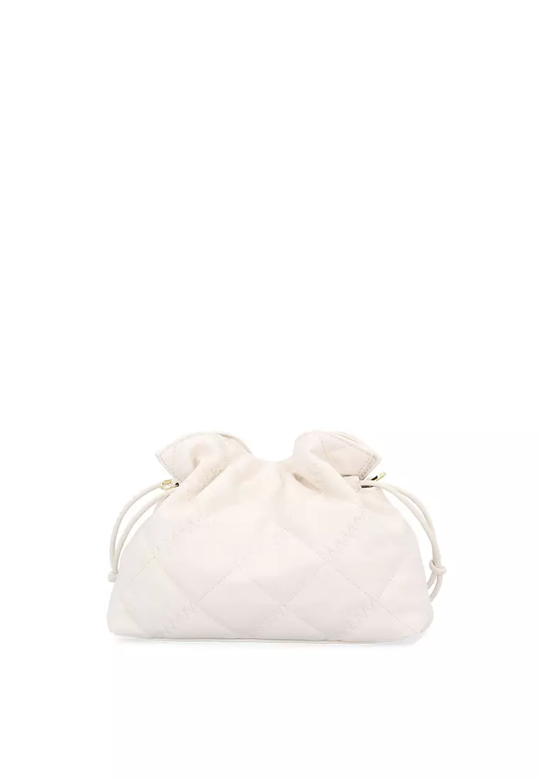 CR Abella Quilted Crossbody Bag - Nude