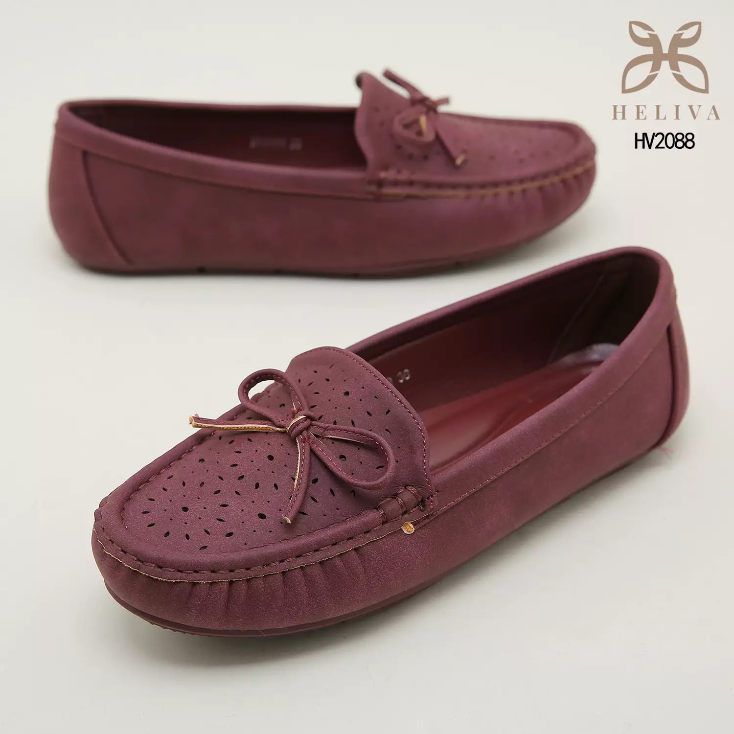 Heliva Elysia Loafers Slip On Bow Shoes