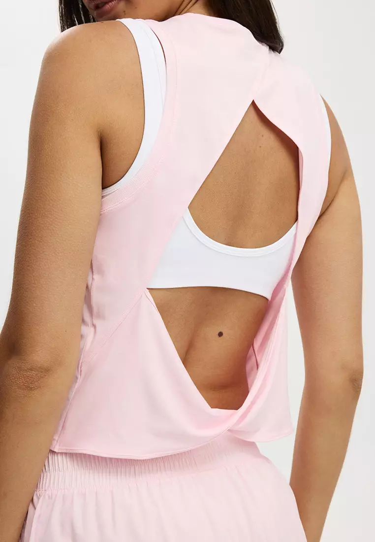 Active Open Back Muscle Tank Top