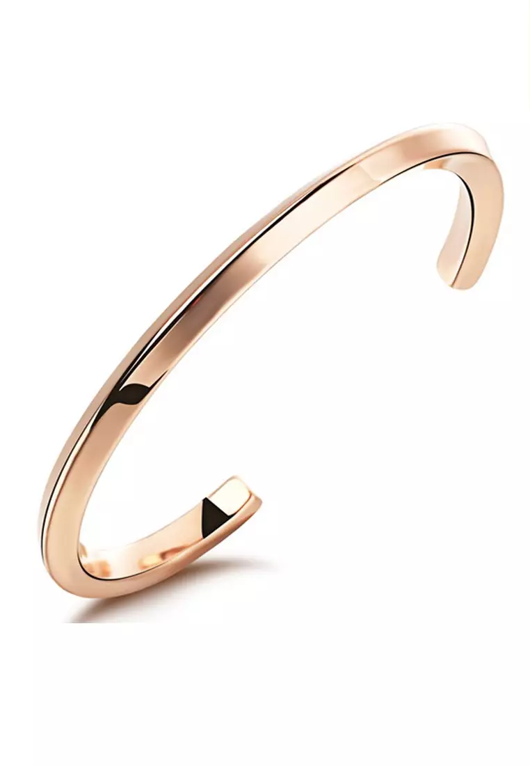 半開口情侶鈦鋼手鐲一對