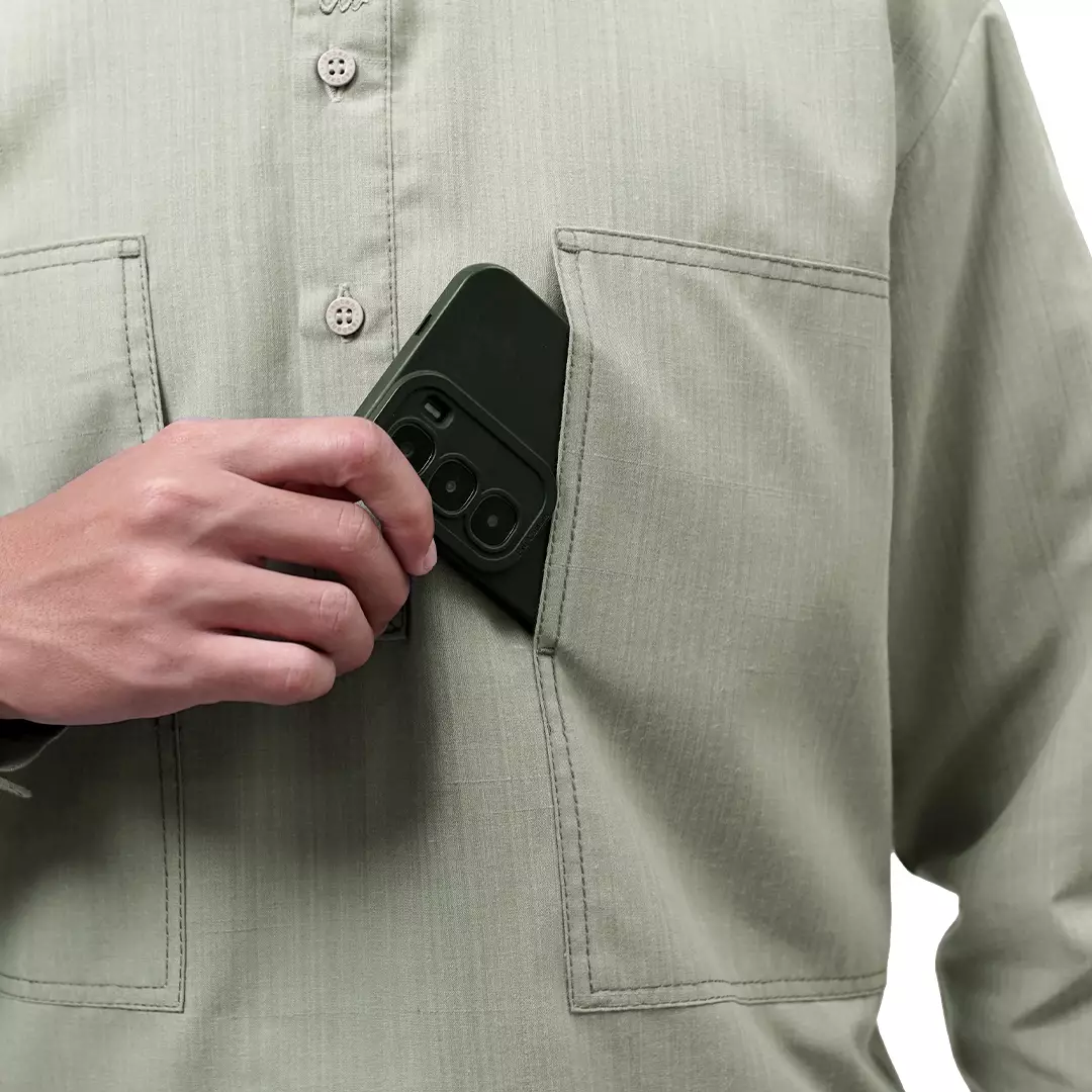 Rabbani - Kemeja Koko Muslim Pria Dewasa Lengan Panjang Rayzam Exclusive - Matcha