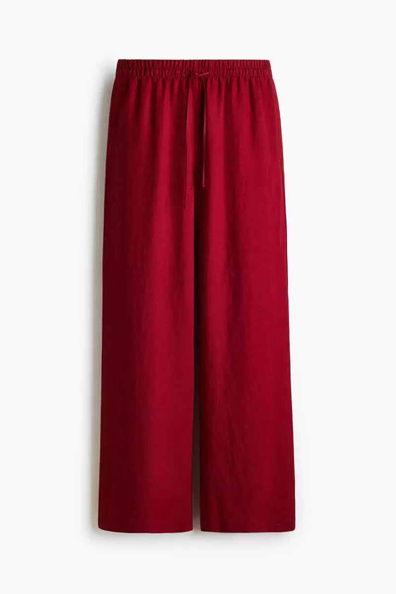 Linen-blend trousers