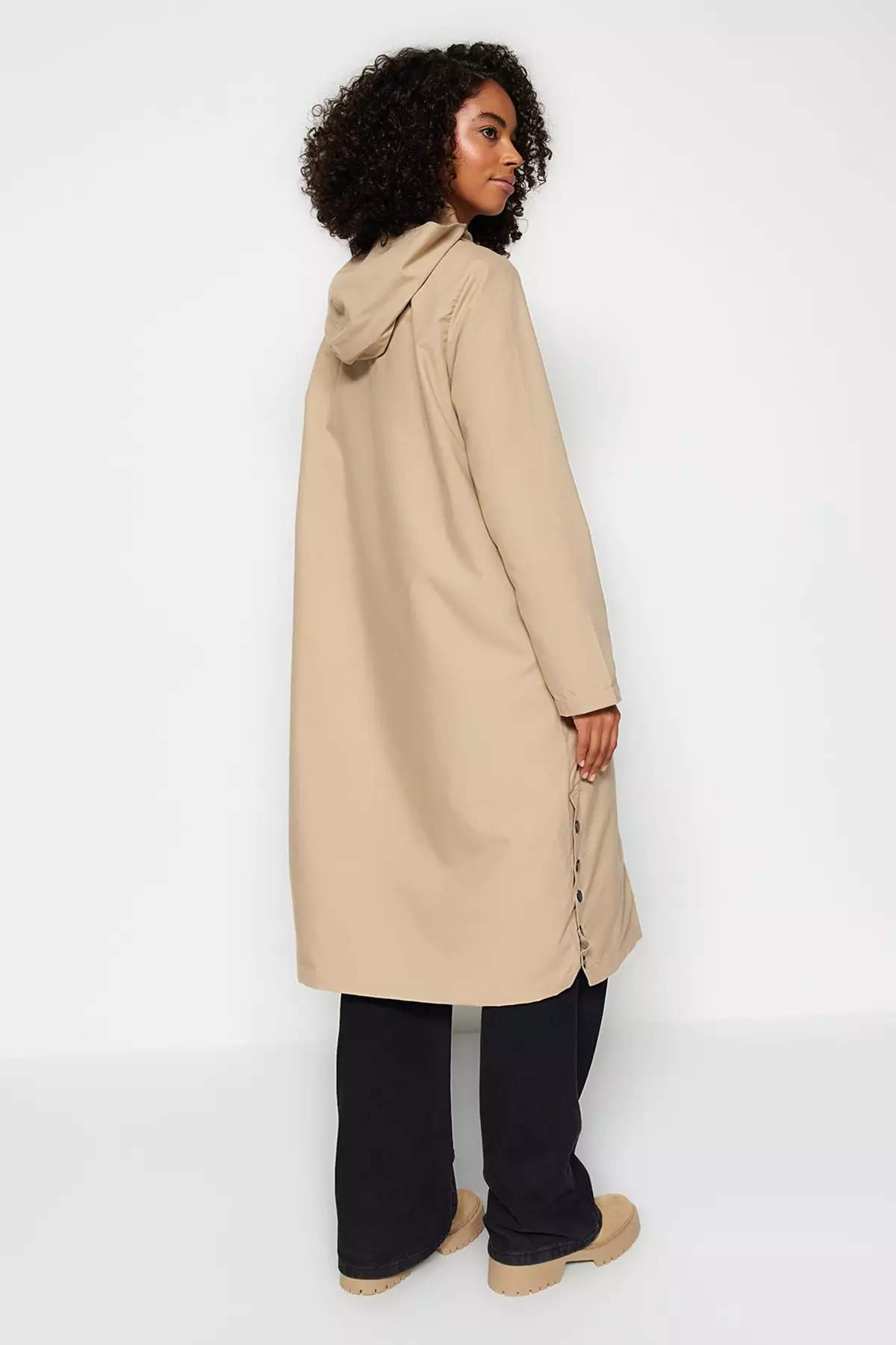 Dark beige trench sales coat