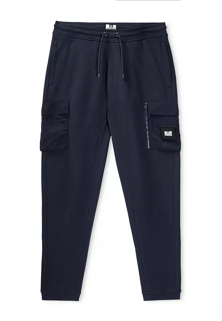 MENS NAVY LIPPI JOG PANT WITH PARACHUTE POCKETS
