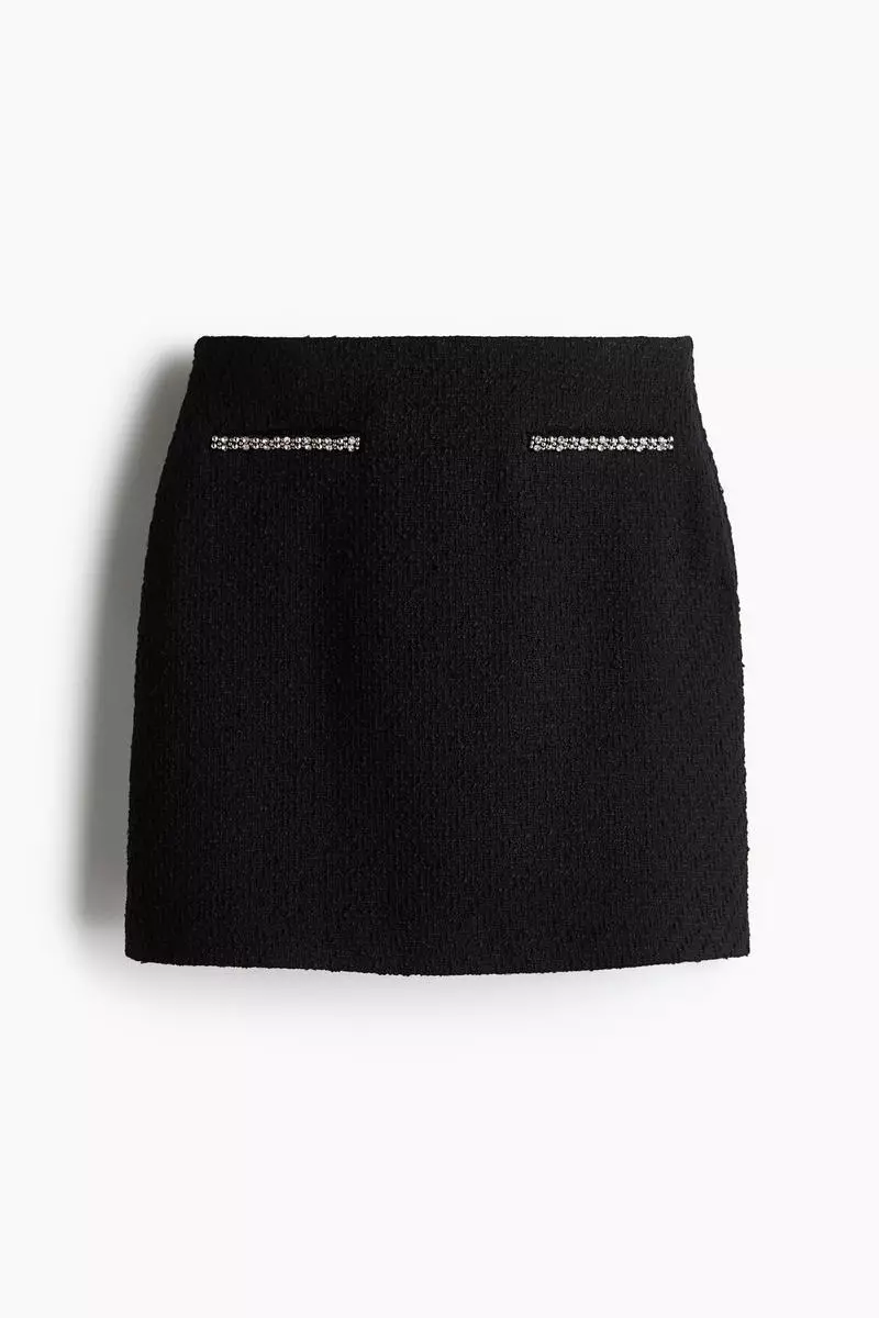 Bouclé mini skirt