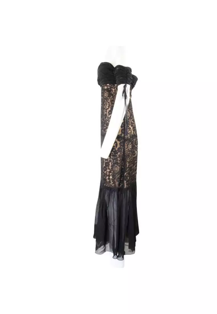 Pre-Loved RACHEL ZOE Black Nude Lace Dress