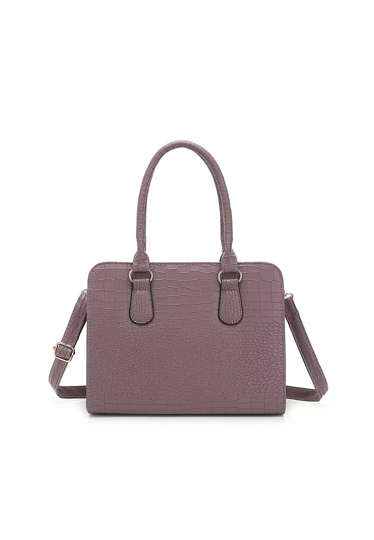 Women's Top Handle Bag / Sling Bag / Crossbody Bag / Shoulder Bag (Tas Tangan Wanita / Tas Selempang Wanita / Tas Bahu Wanita) - Ungu