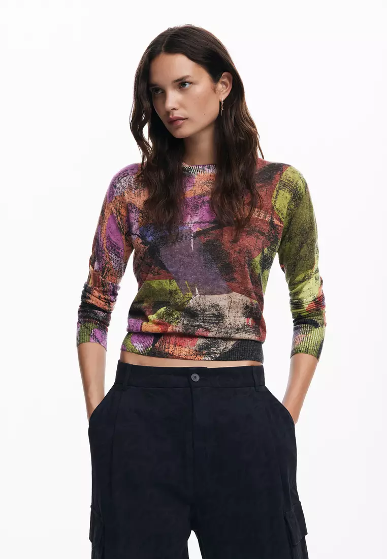 Desigual Woman Cargo pants with M. Christian Lacroix print.