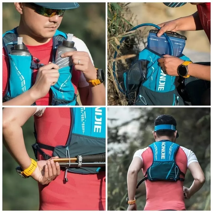 Sac Course à Pied AONIJIE Hydration Backpack Vest, 5L Capacity